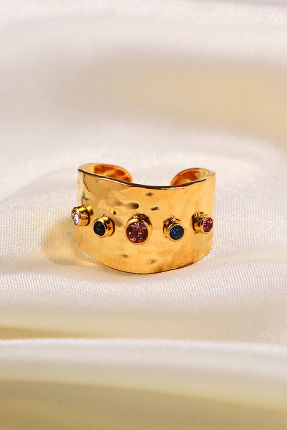 18K Gold-Plated Zircon Ring