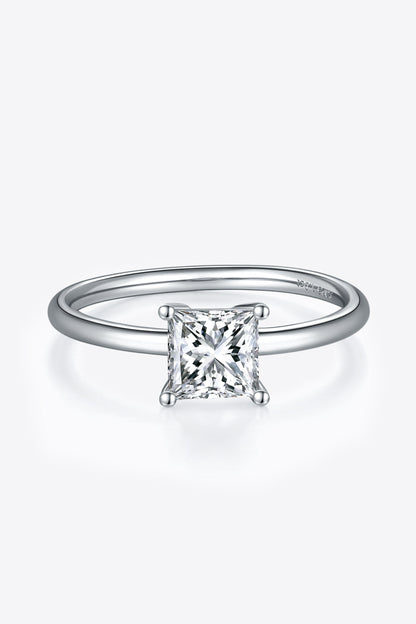 1 Carat Moissanite 925 Sterling Silver Solitaire Ring