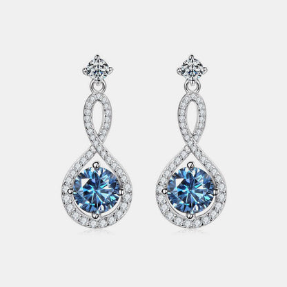 1 Carat Moissanite 925 Sterling Silver Earrings