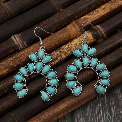 Artificial Turquoise Drop Earrings