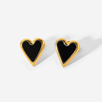 Heart Stainless Steel Stud Earrings