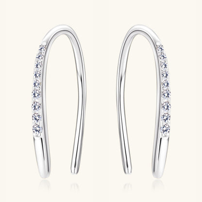 Moissanite 925 Sterling Silver U Shape Earrings