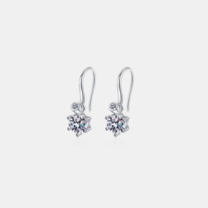 2 Carat Moissanite 925 Sterling Silver Earrings