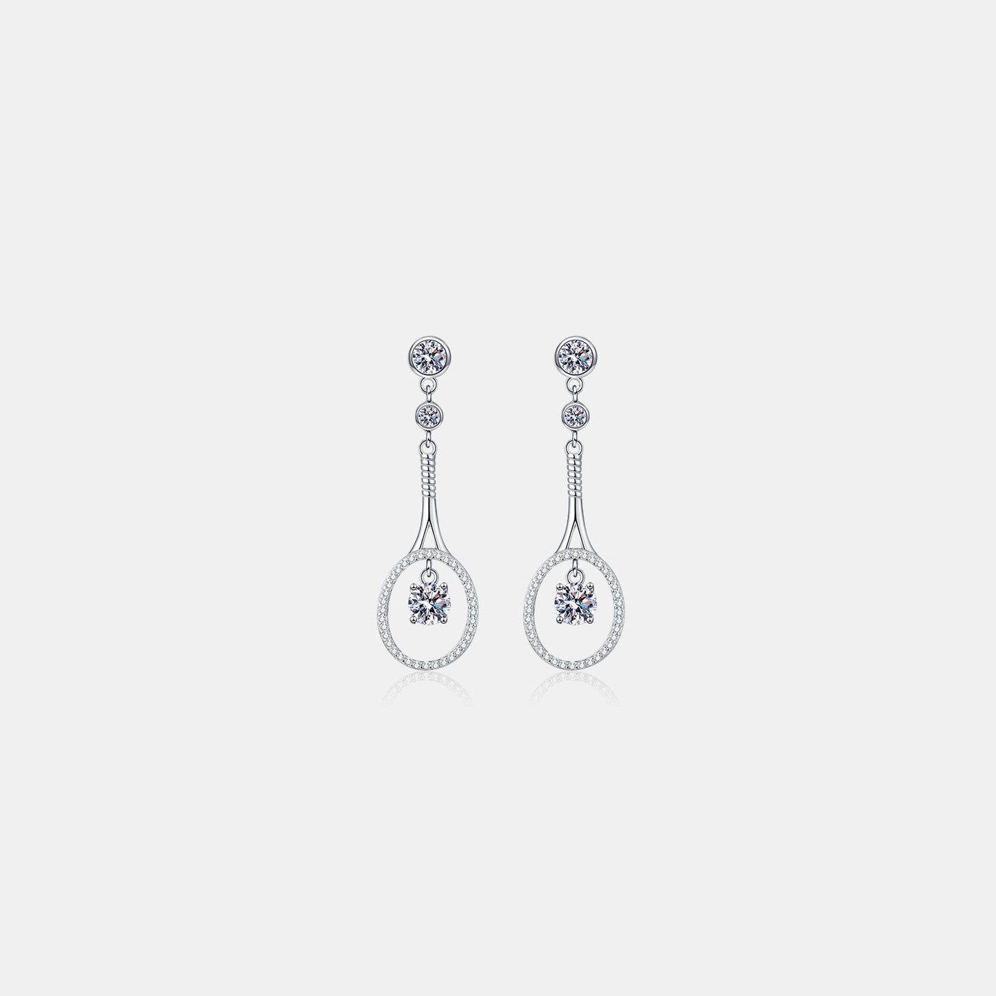 1 Carat Moissanite 925 Sterling Silver Drop Earrings