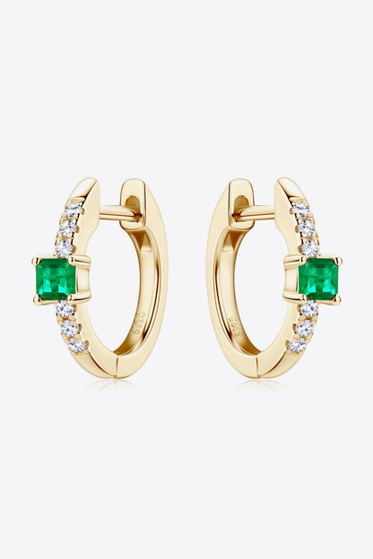 Lab-Grown Emerald Earrings