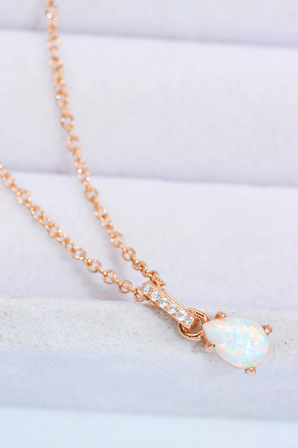 Opal Pendant 925 Sterling Silver Chain-Link Necklace