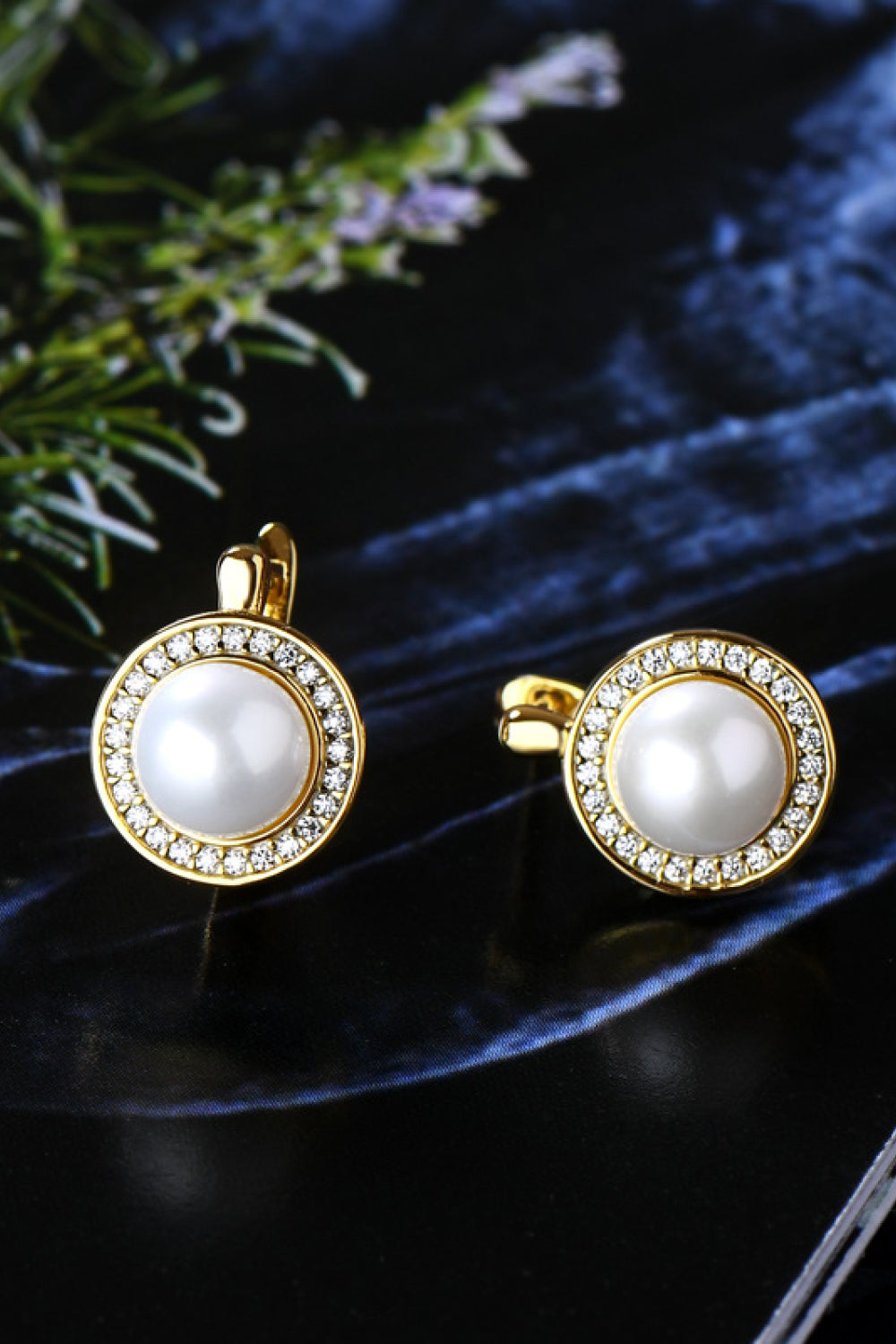 Moissanite Pearl 925 Sterling Silver Earrings