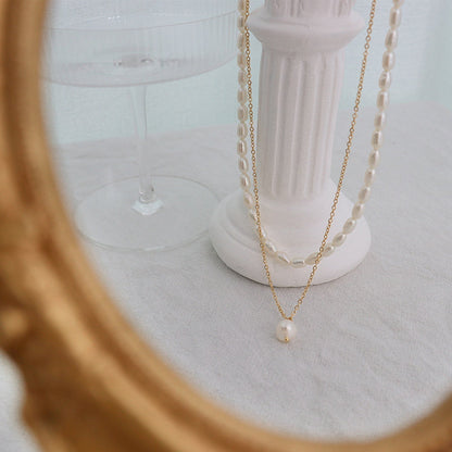 Double-Layered Freshwater Pearl Necklace